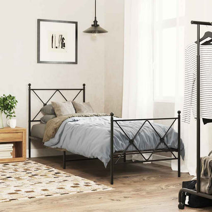 vidaXL Ersatz-Kopfteil Metall Schwarz 75 cm