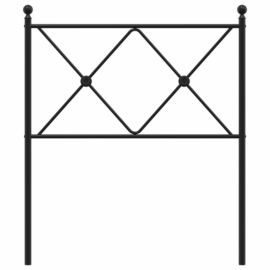vidaXL Ersatz-Kopfteil Metall Schwarz 75 cm