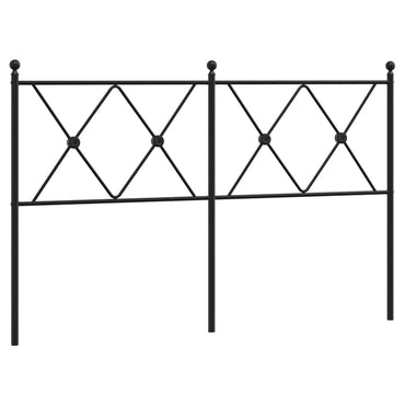 vidaXL Ersatz-Kopfteil Metall Schwarz 137 cm