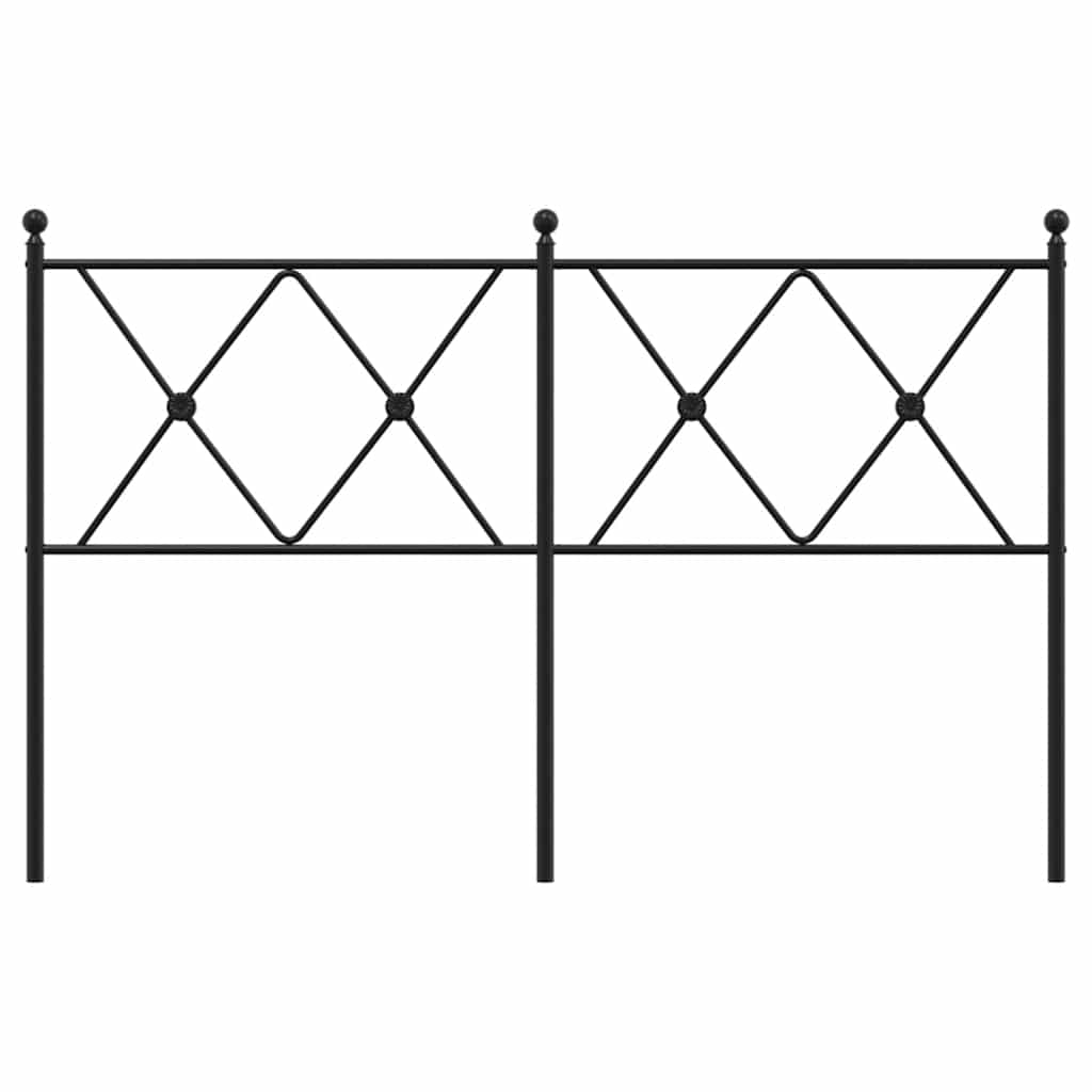 vidaXL Ersatz-Kopfteil Metall Schwarz 137 cm