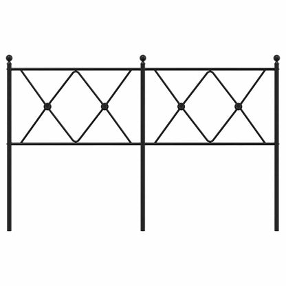 vidaXL Ersatz-Kopfteil Metall Schwarz 137 cm