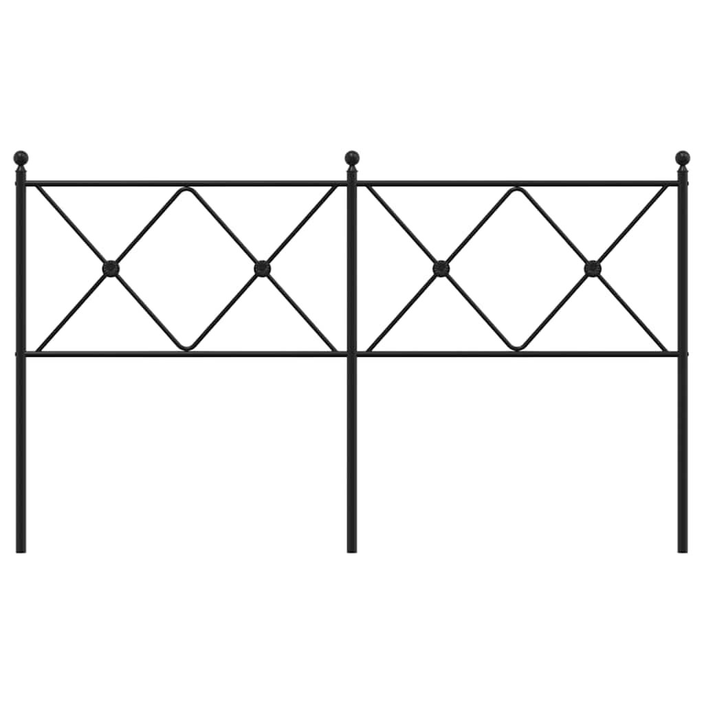 vidaXL Ersatz-Kopfteil Metall Schwarz 150 cm
