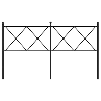 vidaXL Ersatz-Kopfteil Metall Schwarz 150 cm