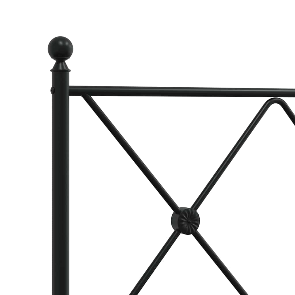 vidaXL Ersatz-Kopfteil Metall Schwarz 150 cm