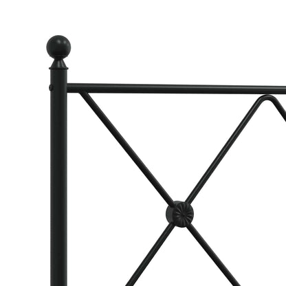 vidaXL Ersatz-Kopfteil Metall Schwarz 150 cm
