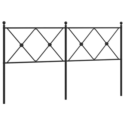vidaXL Ersatz-Kopfteil Metall Schwarz 160 cm