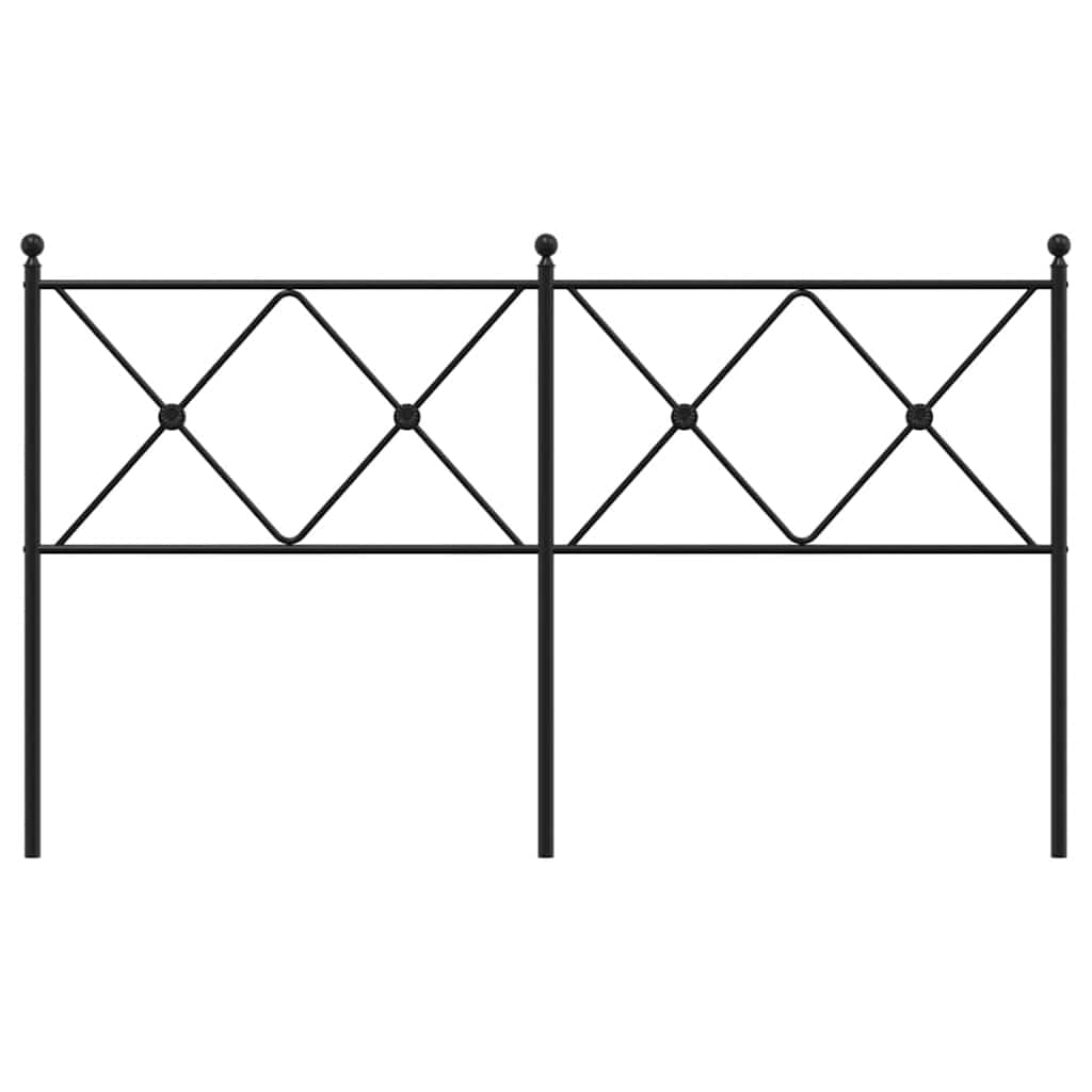 vidaXL Ersatz-Kopfteil Metall Schwarz 160 cm