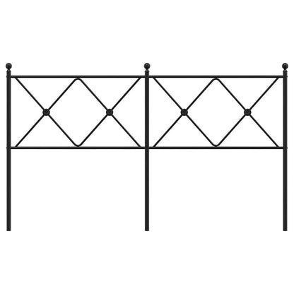 vidaXL Ersatz-Kopfteil Metall Schwarz 160 cm