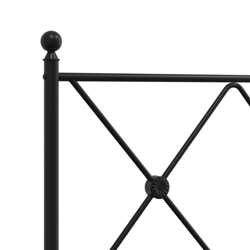 vidaXL Ersatz-Kopfteil Metall Schwarz 160 cm