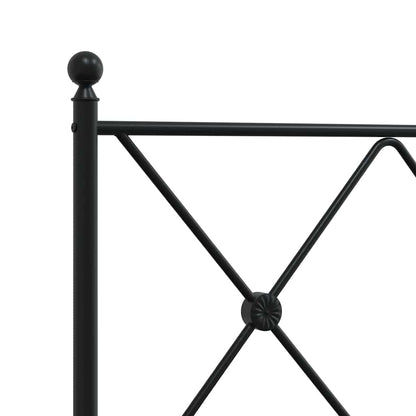 vidaXL Ersatz-Kopfteil Metall Schwarz 160 cm