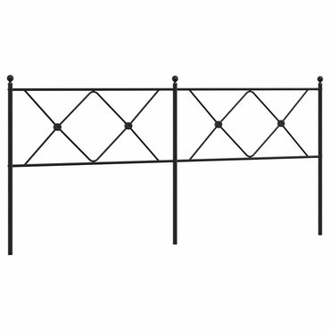 vidaXL Ersatz-Kopfteil Metall Schwarz 180 cm