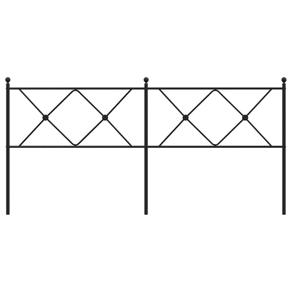 vidaXL Ersatz-Kopfteil Metall Schwarz 180 cm
