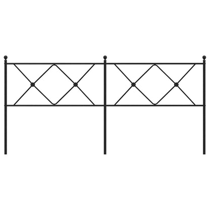 vidaXL Ersatz-Kopfteil Metall Schwarz 180 cm