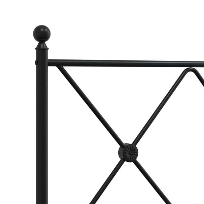 vidaXL Ersatz-Kopfteil Metall Schwarz 193 cm