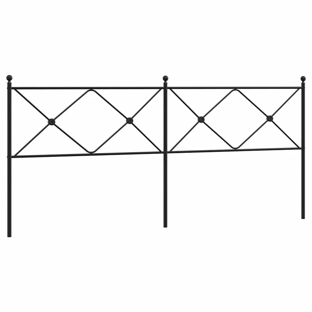 vidaXL Ersatz-Kopfteil Metall Schwarz 200 cm