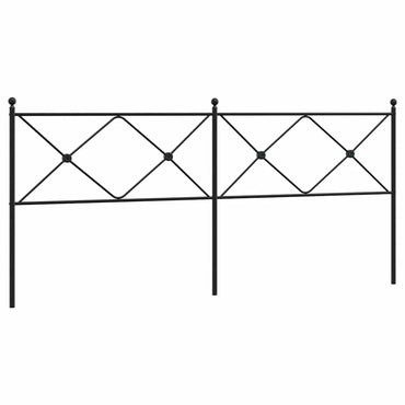 vidaXL Ersatz-Kopfteil Metall Schwarz 200 cm