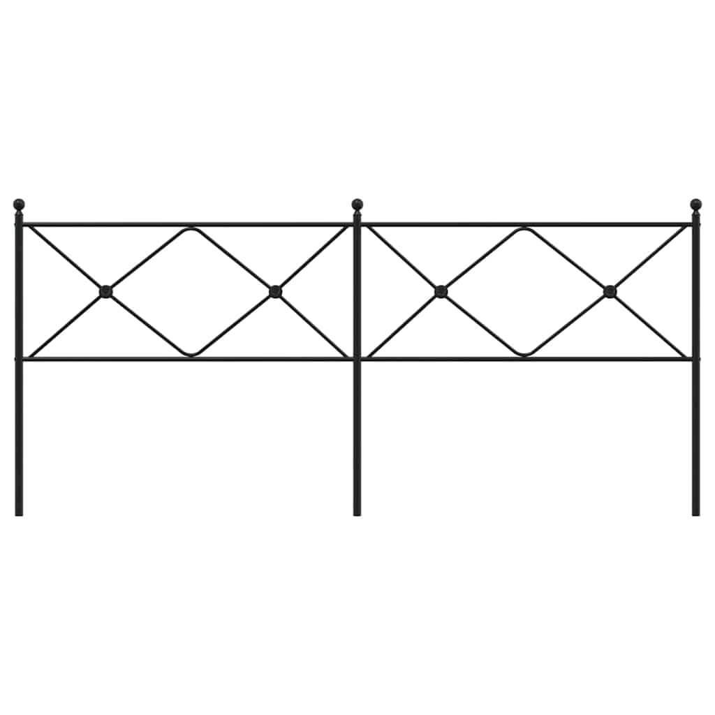 vidaXL Ersatz-Kopfteil Metall Schwarz 200 cm