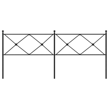 vidaXL Ersatz-Kopfteil Metall Schwarz 200 cm