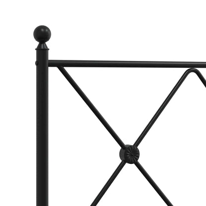 vidaXL Ersatz-Kopfteil Metall Schwarz 200 cm