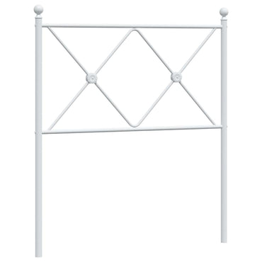vidaXL Ersatz-Kopfteil Metall Weiß 80 cm