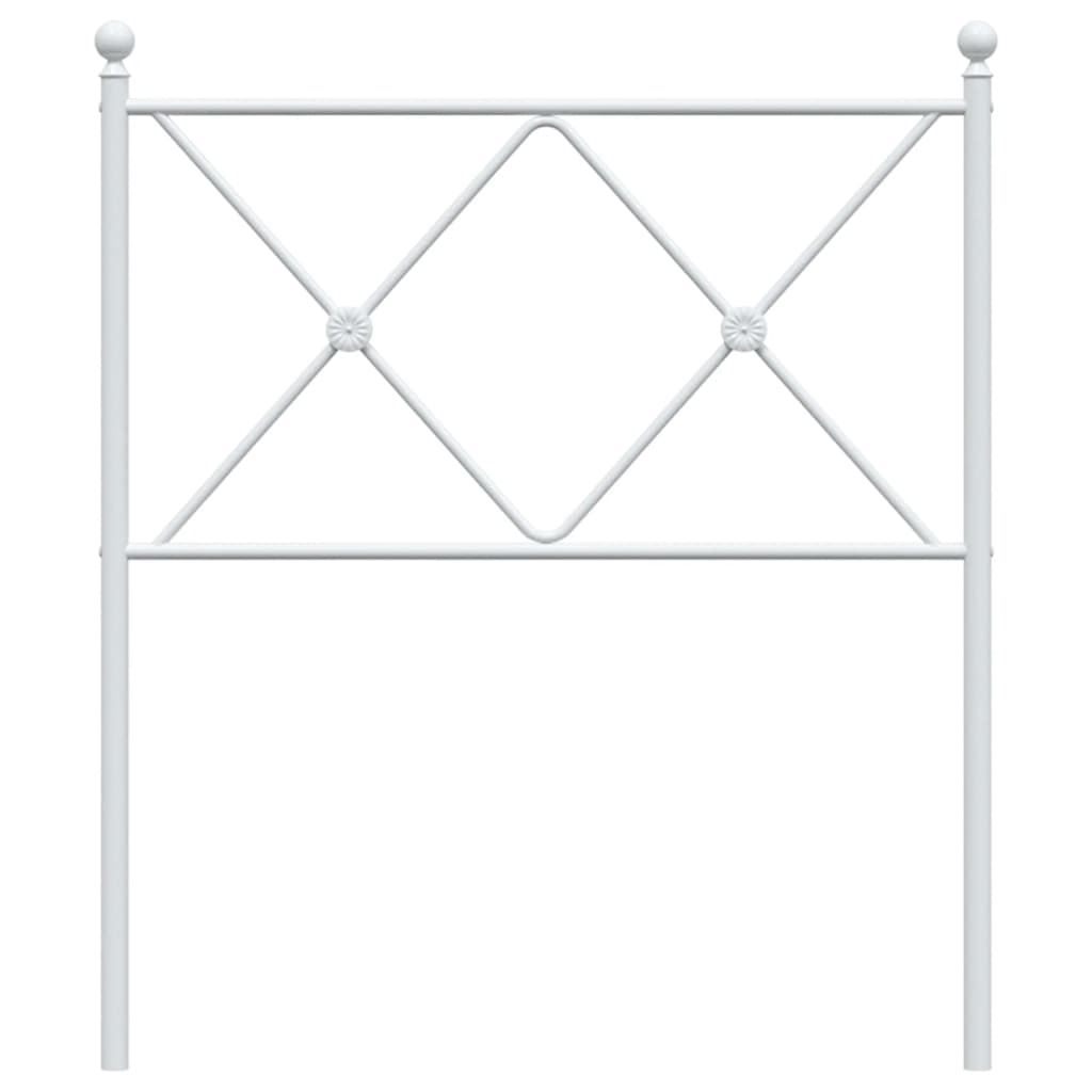 vidaXL Ersatz-Kopfteil Metall Weiß 80 cm