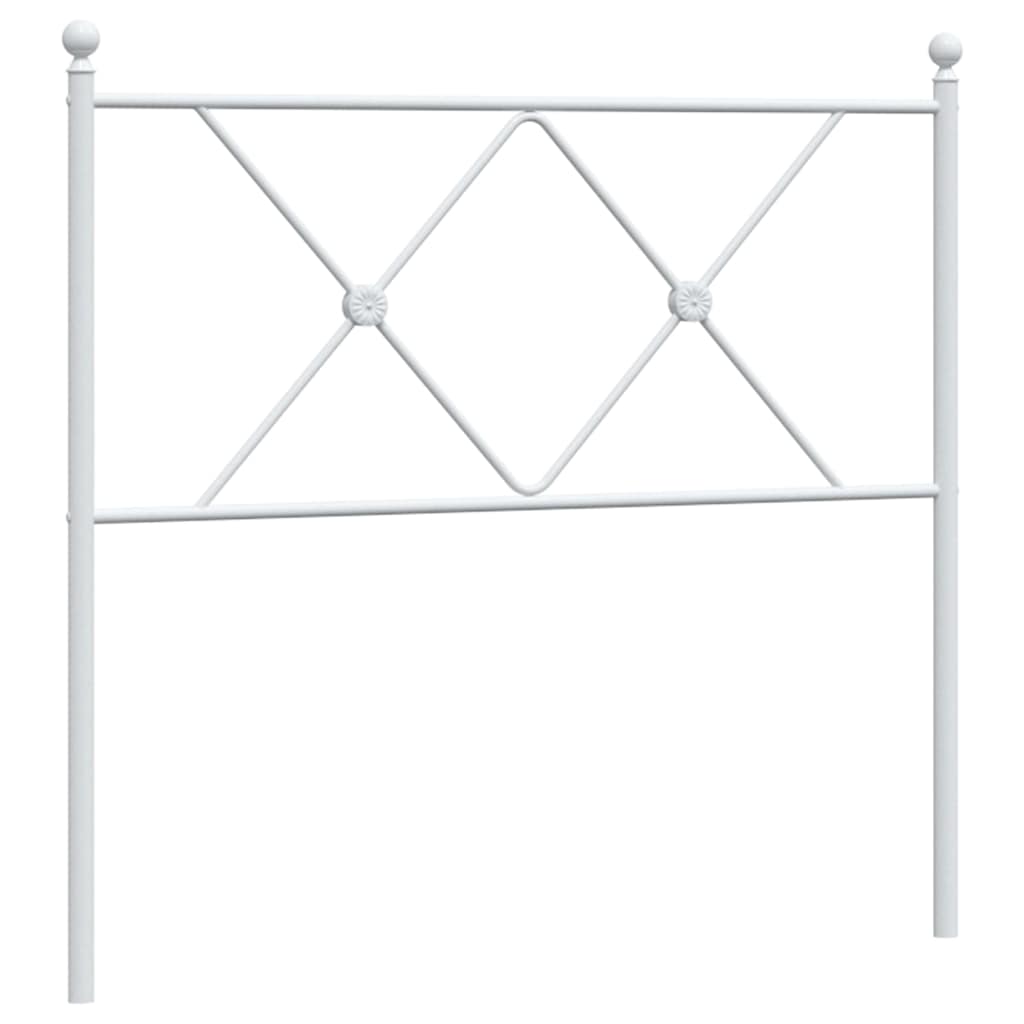 vidaXL Ersatz-Kopfteil Metall Weiß 90 cm
