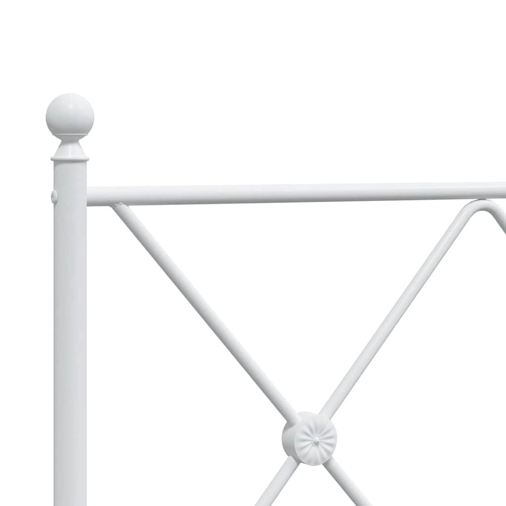 vidaXL Ersatz-Kopfteil Metall Weiß 90 cm