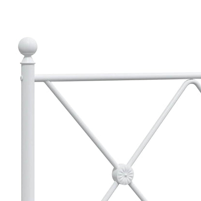 vidaXL Ersatz-Kopfteil Metall Weiß 90 cm