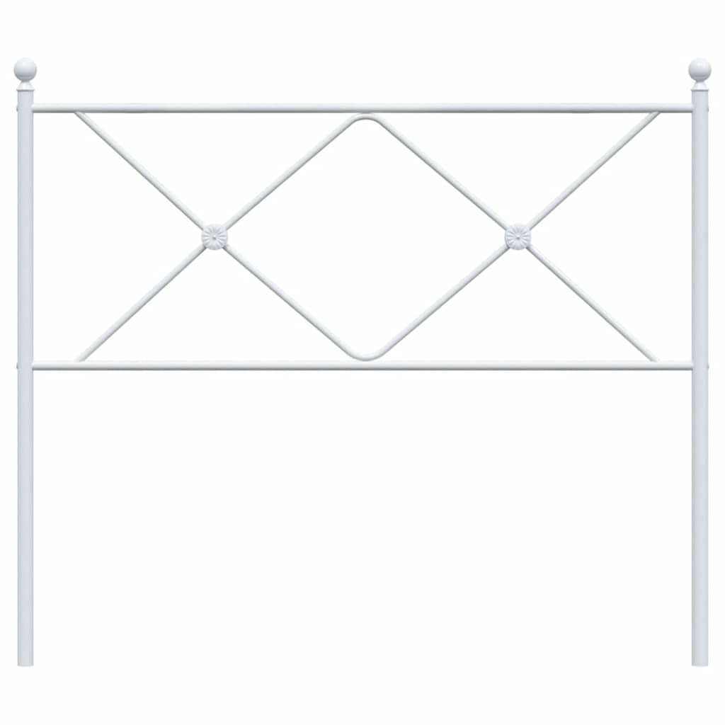 vidaXL Ersatz-Kopfteil Metall Weiß 100 cm