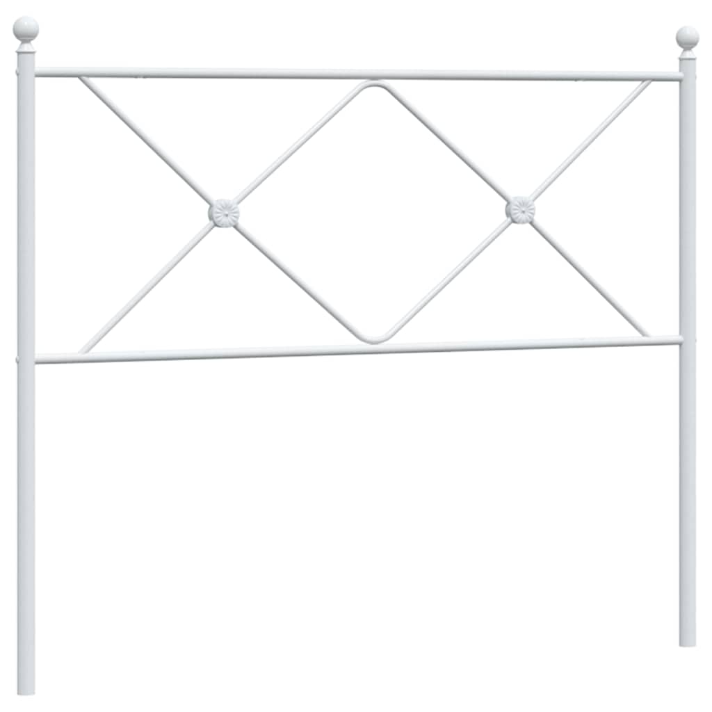 vidaXL Ersatz-Kopfteil Metall Weiß 107 cm