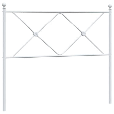 vidaXL Ersatz-Kopfteil Metall Weiß 107 cm