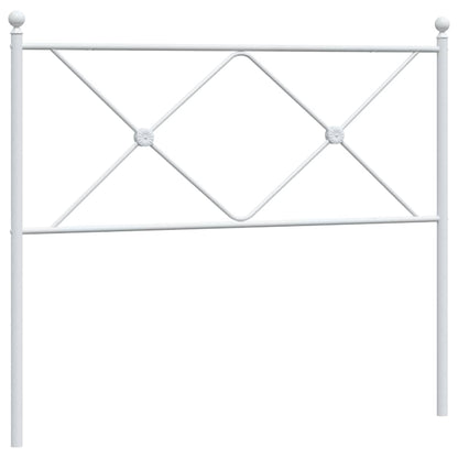 vidaXL Ersatz-Kopfteil Metall Weiß 107 cm