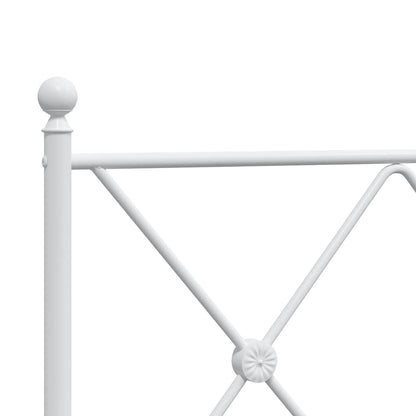 vidaXL Ersatz-Kopfteil Metall Weiß 107 cm