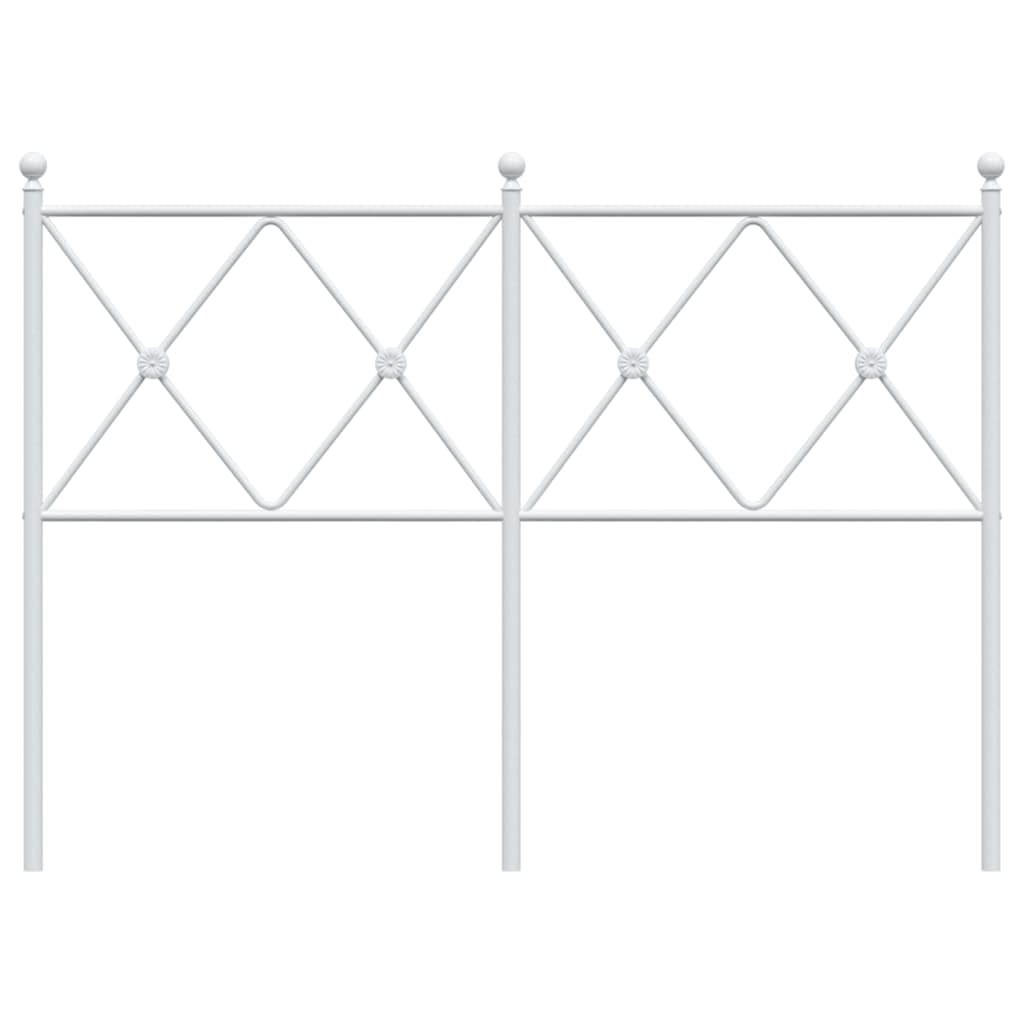 vidaXL Ersatz-Kopfteil Metall Weiß 120 cm