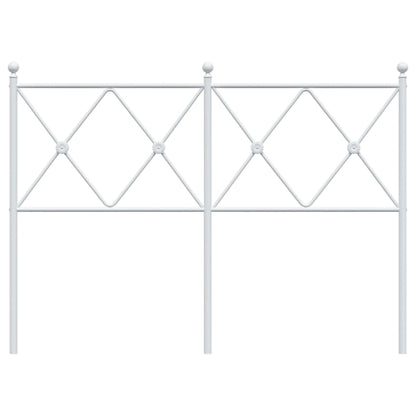 vidaXL Ersatz-Kopfteil Metall Weiß 120 cm
