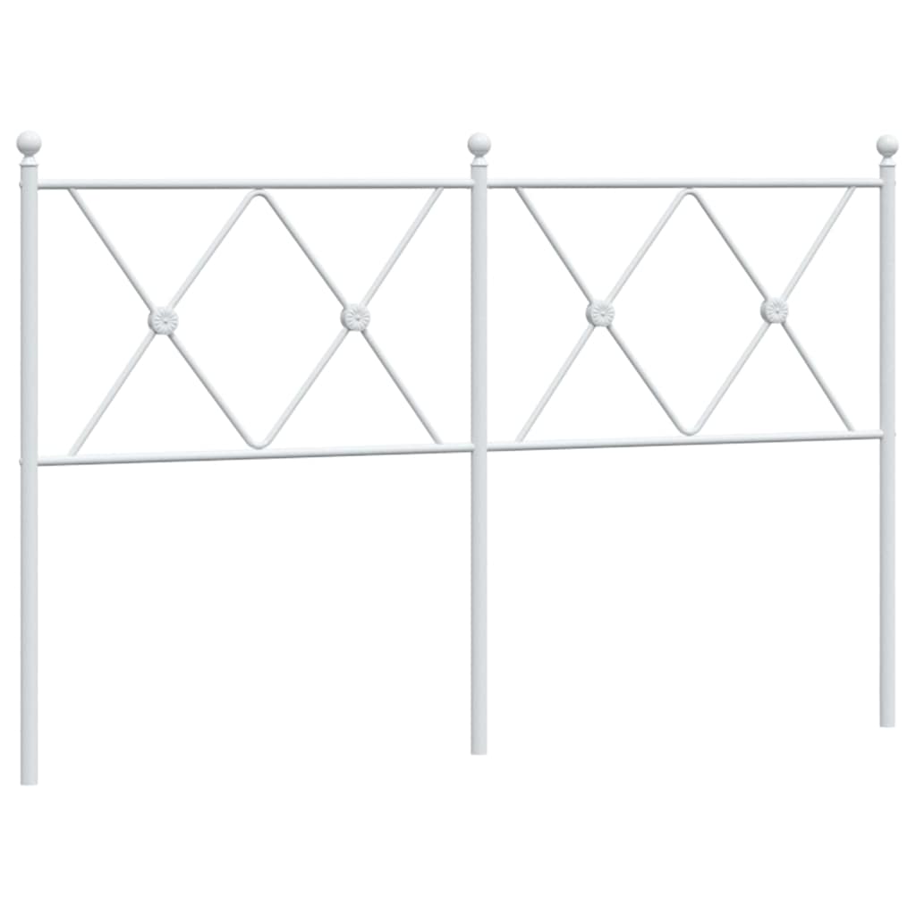 vidaXL Ersatz-Kopfteil Metall Weiß 137 cm