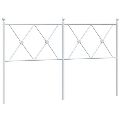 vidaXL Ersatz-Kopfteil Metall Weiß 137 cm