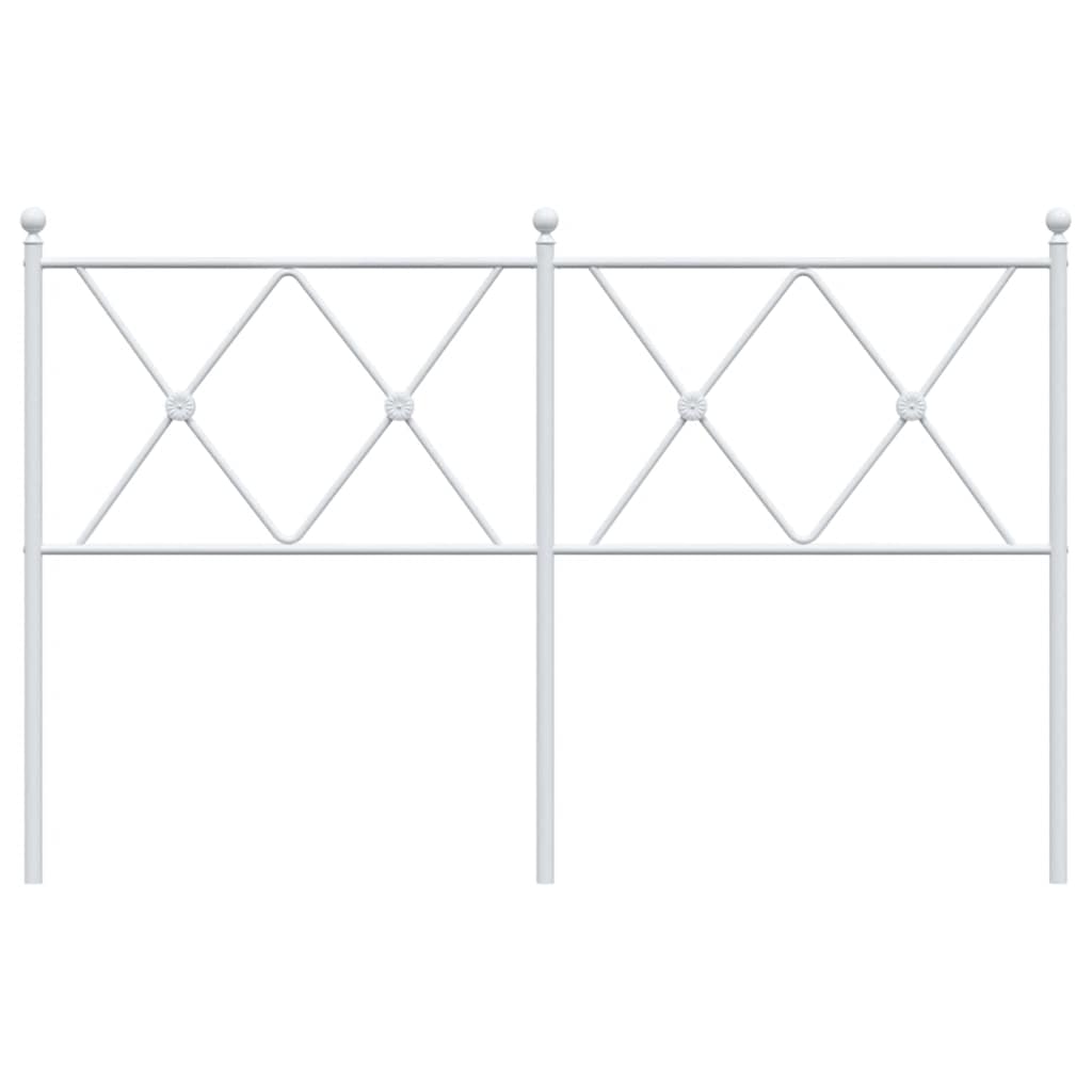 vidaXL Ersatz-Kopfteil Metall Weiß 137 cm