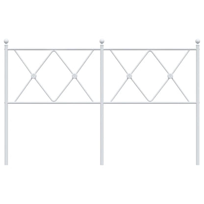 vidaXL Ersatz-Kopfteil Metall Weiß 137 cm