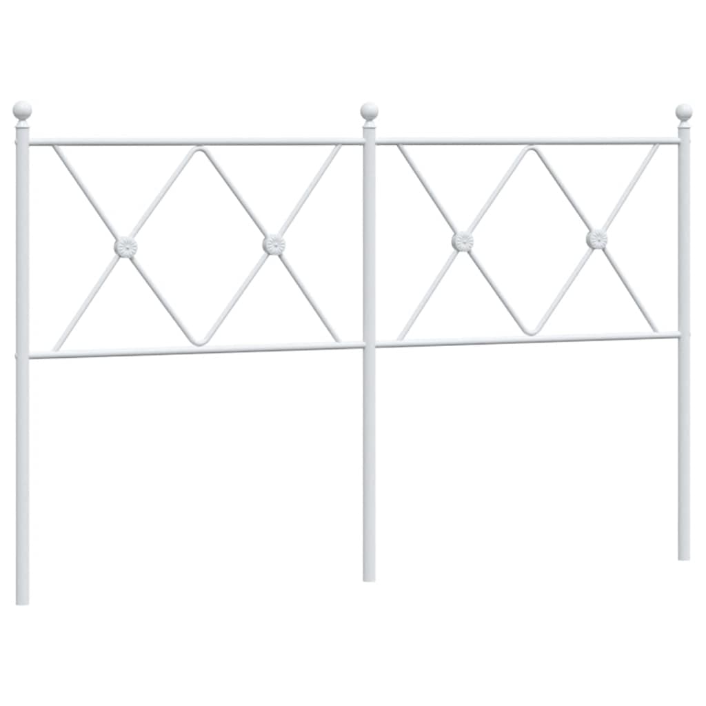 vidaXL Ersatz-Kopfteil Metall Weiß 140 cm