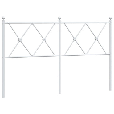 vidaXL Ersatz-Kopfteil Metall Weiß 140 cm