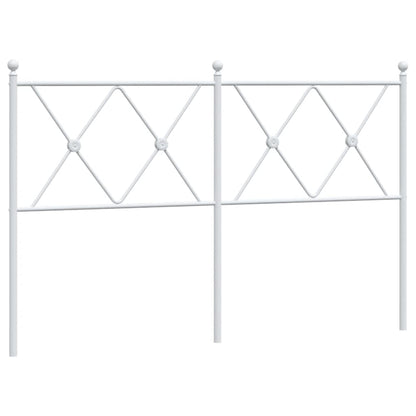 vidaXL Ersatz-Kopfteil Metall Weiß 140 cm
