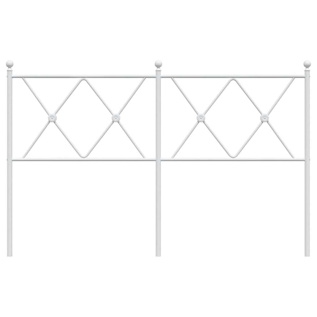 vidaXL Ersatz-Kopfteil Metall Weiß 140 cm