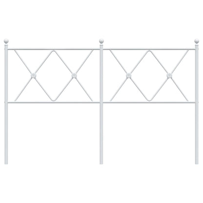 vidaXL Ersatz-Kopfteil Metall Weiß 140 cm