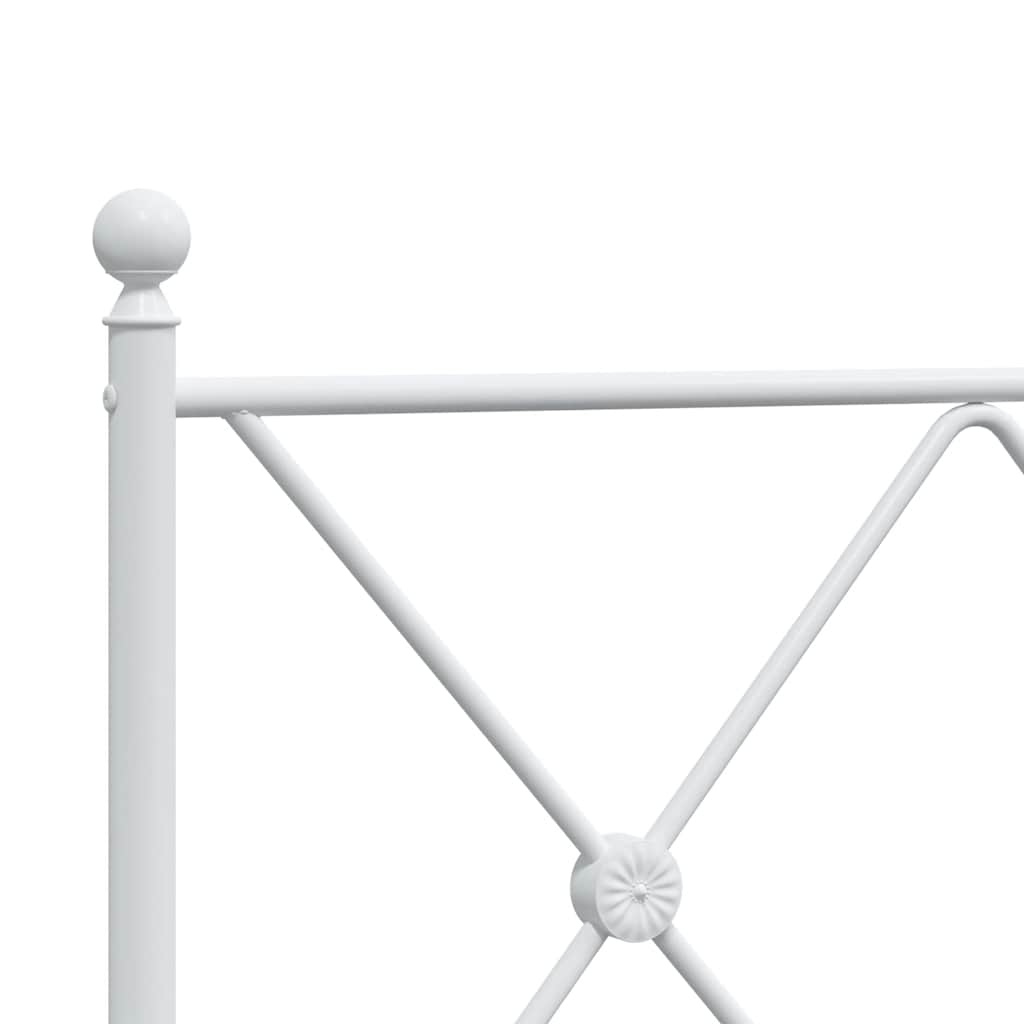 vidaXL Ersatz-Kopfteil Metall Weiß 140 cm