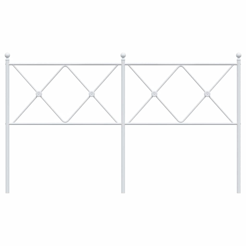 vidaXL Ersatz-Kopfteil Metall Weiß 150 cm