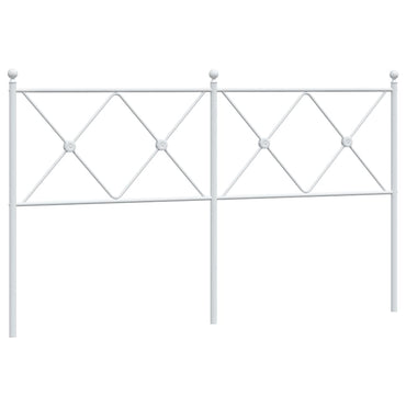 vidaXL Ersatz-Kopfteil Metall Weiß 160 cm