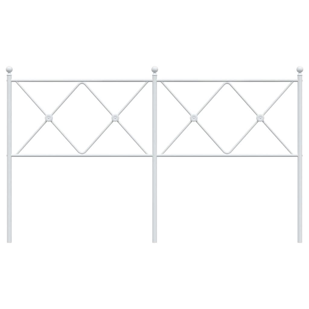 vidaXL Ersatz-Kopfteil Metall Weiß 160 cm