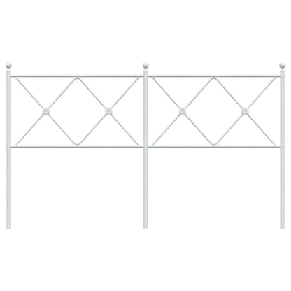vidaXL Ersatz-Kopfteil Metall Weiß 160 cm