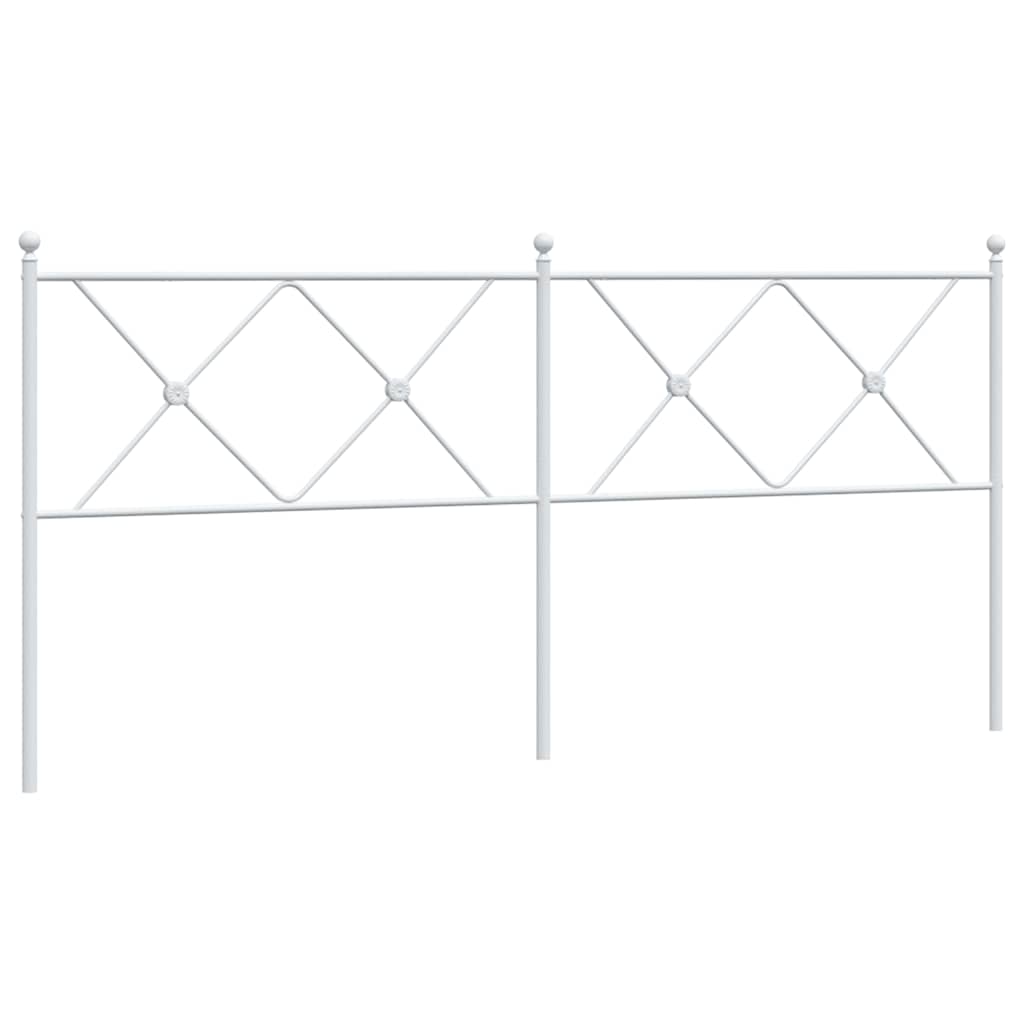 vidaXL Ersatz-Kopfteil Metall Weiß 180 cm